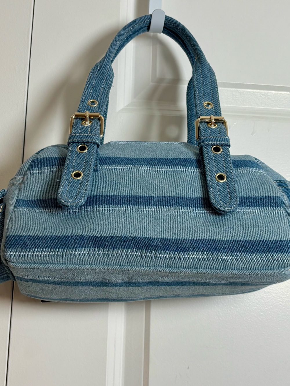 True Religion Multi Stripe Soft Satchel Handbag - Picture 7 of 7